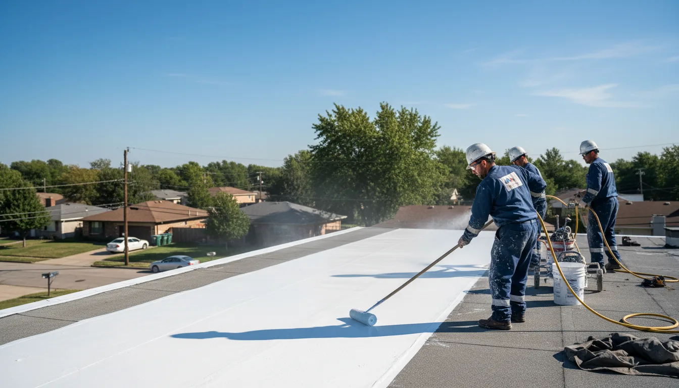 Commercial roof coating in Montrose, IL near me